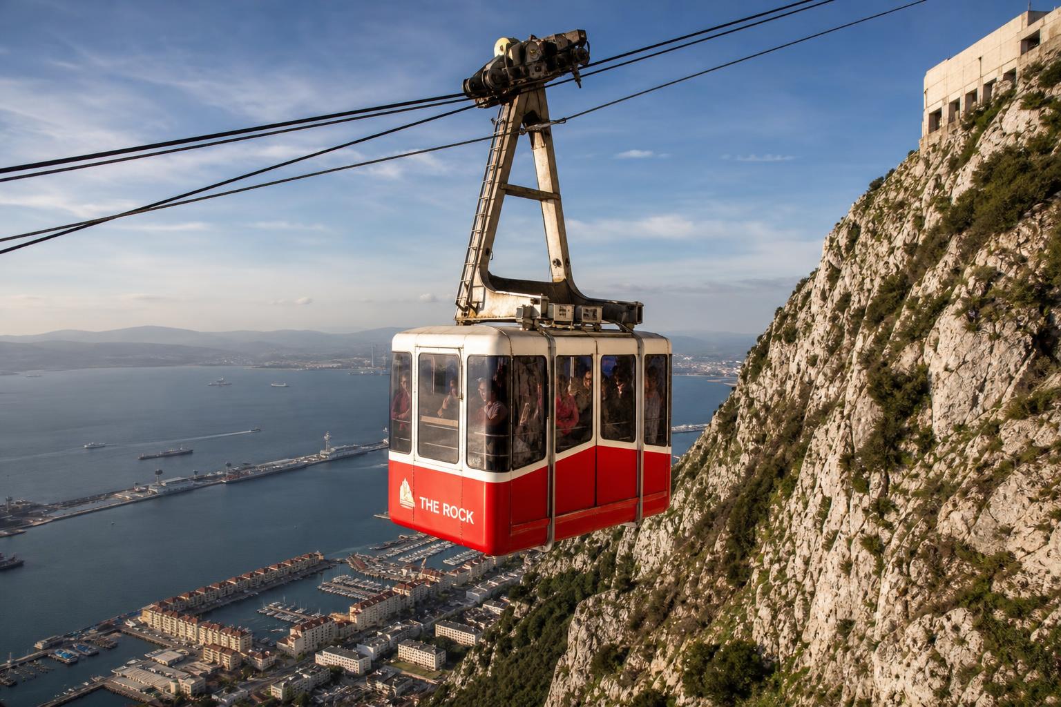 Cable Car — The fastest way to the top of the Rock.